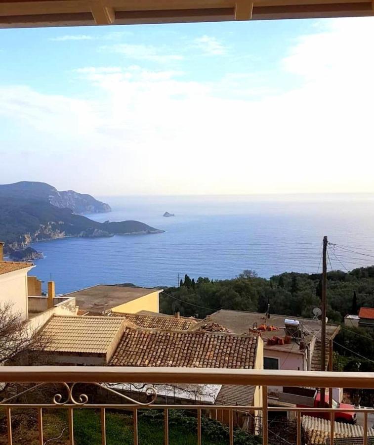 Traditional Panoramic Sea View House Lákones Dış mekan fotoğraf