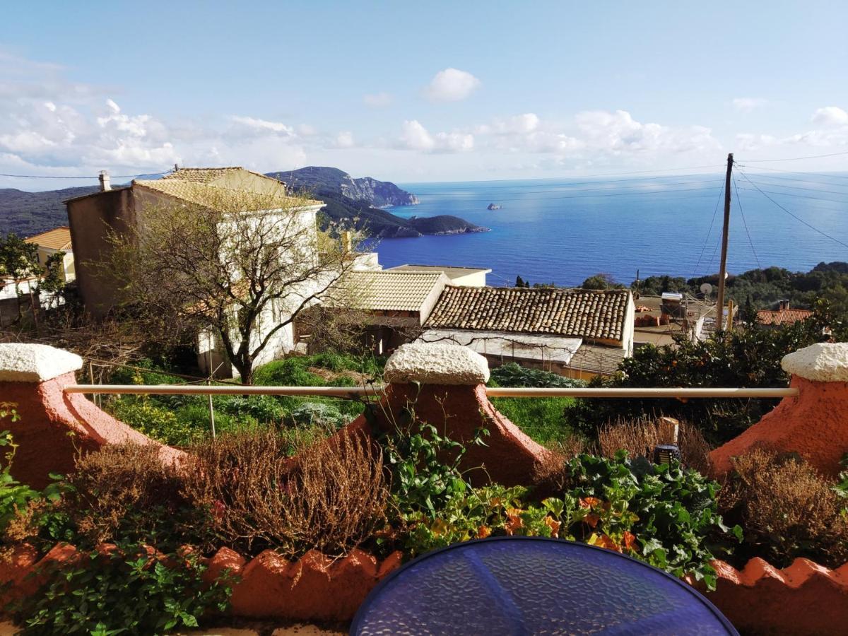 Traditional Panoramic Sea View House Lákones Dış mekan fotoğraf