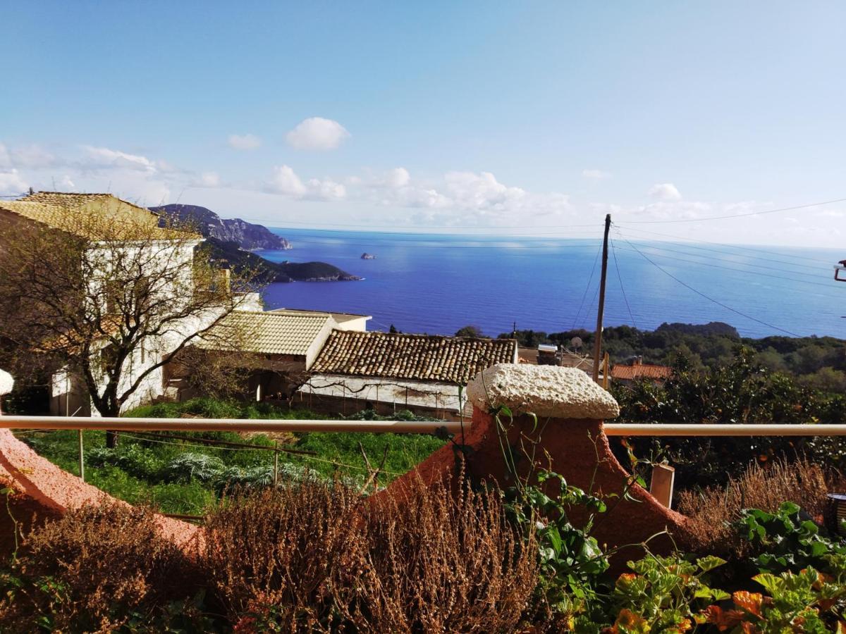 Traditional Panoramic Sea View House Lákones Dış mekan fotoğraf