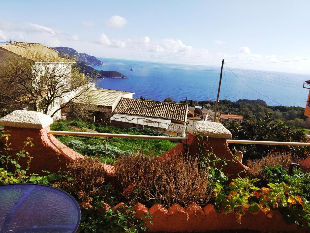 Traditional Panoramic Sea View House Lákones Dış mekan fotoğraf
