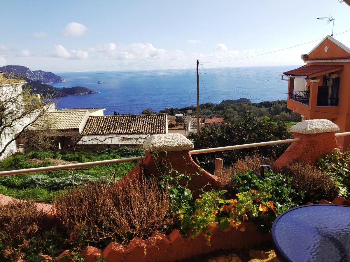 Traditional Panoramic Sea View House Lákones Dış mekan fotoğraf