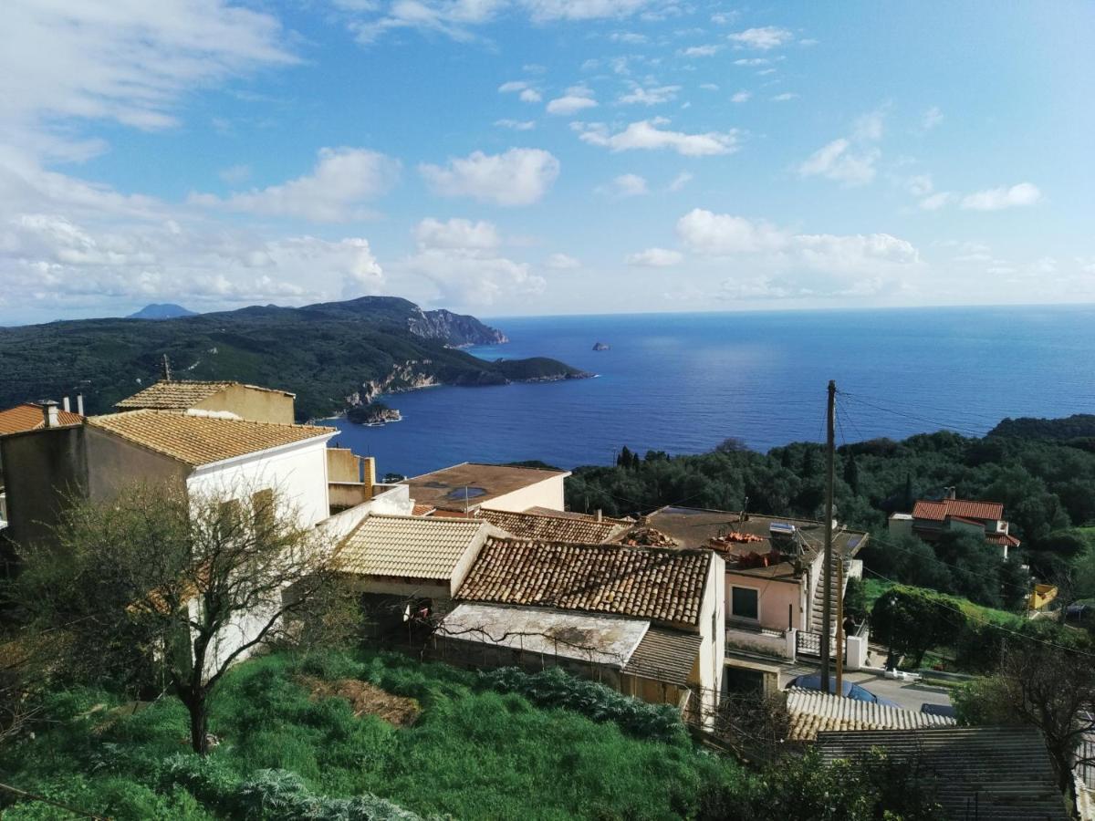 Traditional Panoramic Sea View House Lákones Dış mekan fotoğraf