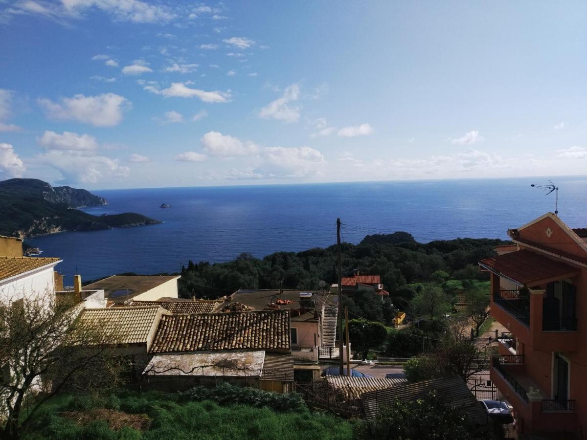 Traditional Panoramic Sea View House Lákones Dış mekan fotoğraf