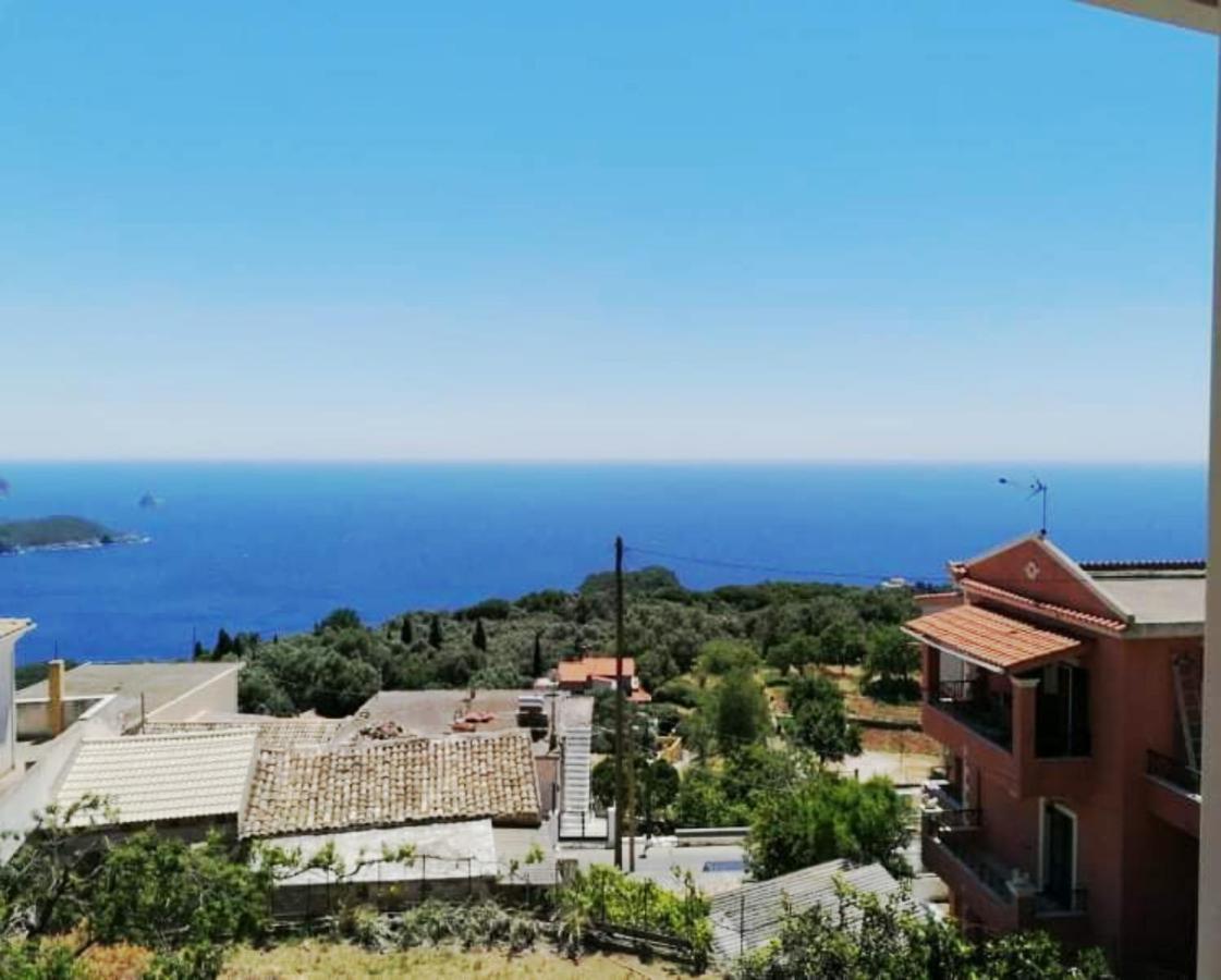 Traditional Panoramic Sea View House Lákones Dış mekan fotoğraf