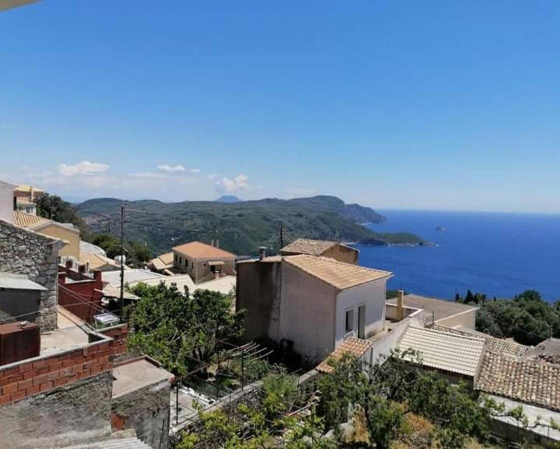 Traditional Panoramic Sea View House Lákones Dış mekan fotoğraf