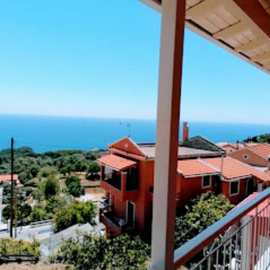 Traditional Panoramic Sea View House Lákones Dış mekan fotoğraf