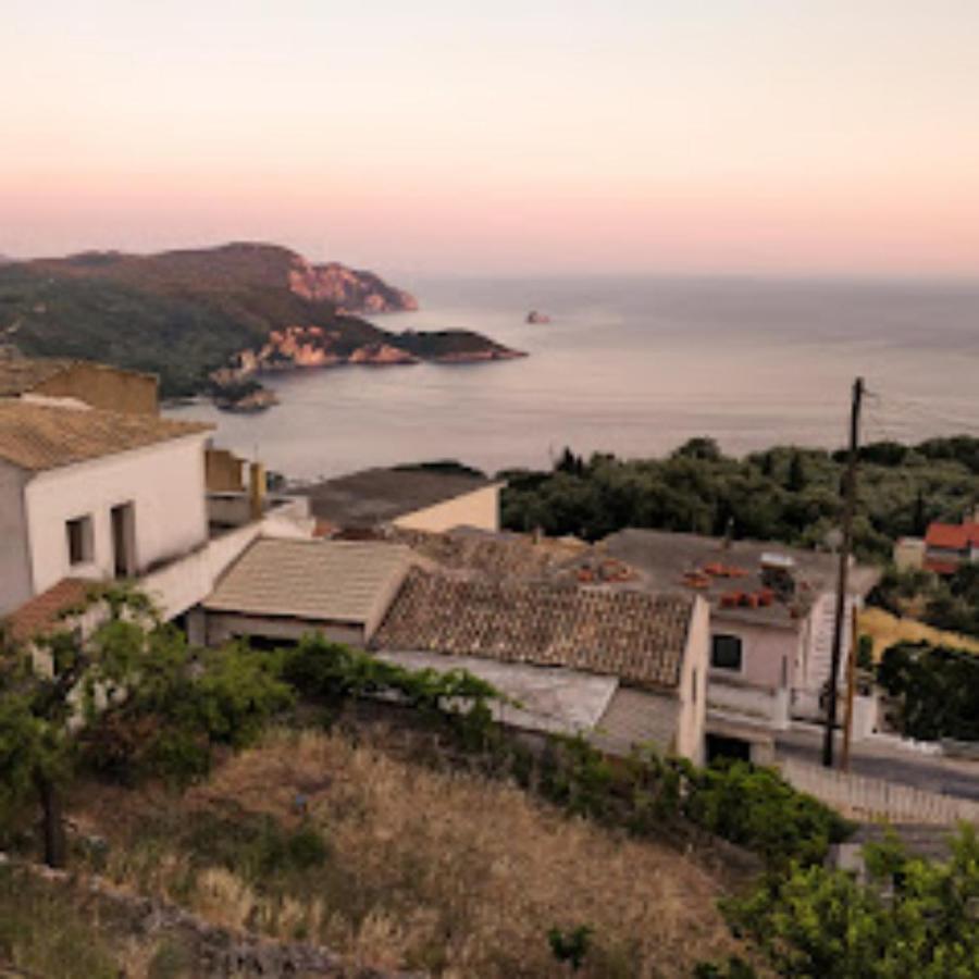 Traditional Panoramic Sea View House Lákones Dış mekan fotoğraf