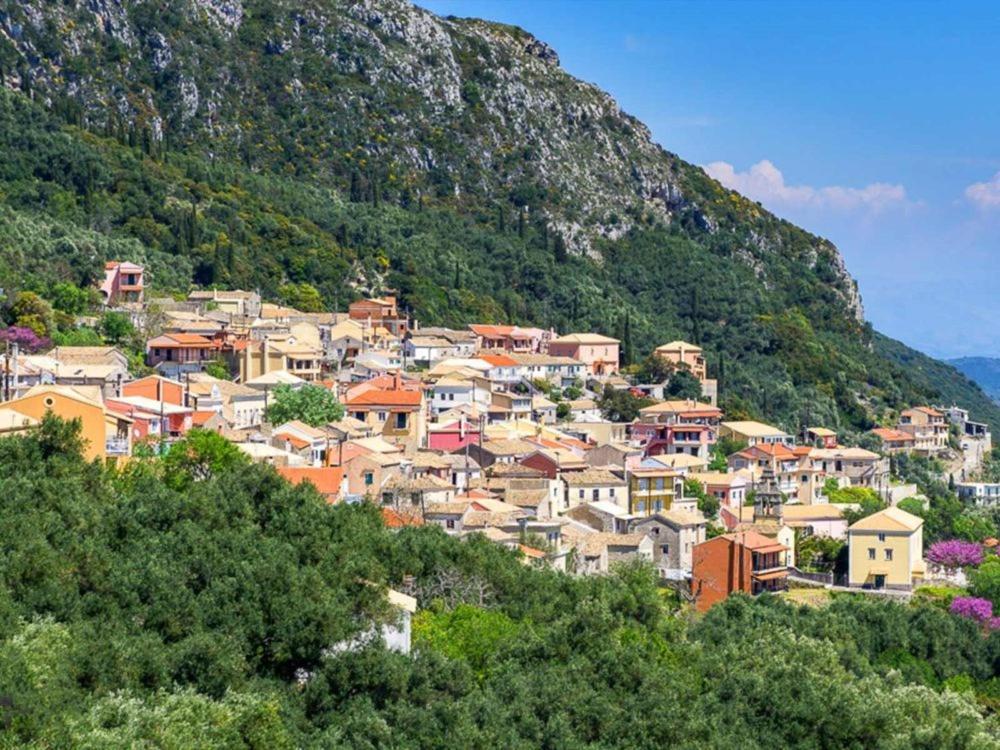 Traditional Panoramic Sea View House Lákones Dış mekan fotoğraf